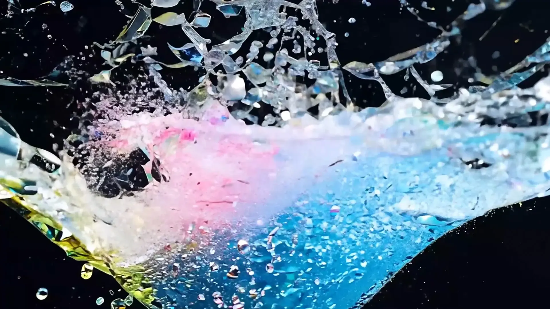 Epic Glass Fragment and Liquid Explosion Overlay for Product Ads